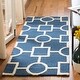 preview thumbnail 18 of 82, SAFAVIEH Handmade Cambridge Tula Modern Moroccan Wool Rug 2'6" x 6' Runner - Navy Blue/Ivory - Runner
