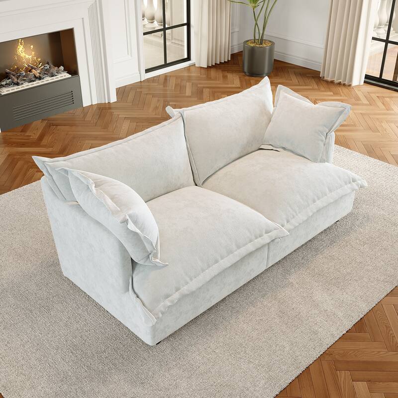 Cloud Chenille Upholstered Modular Sectional Sofa