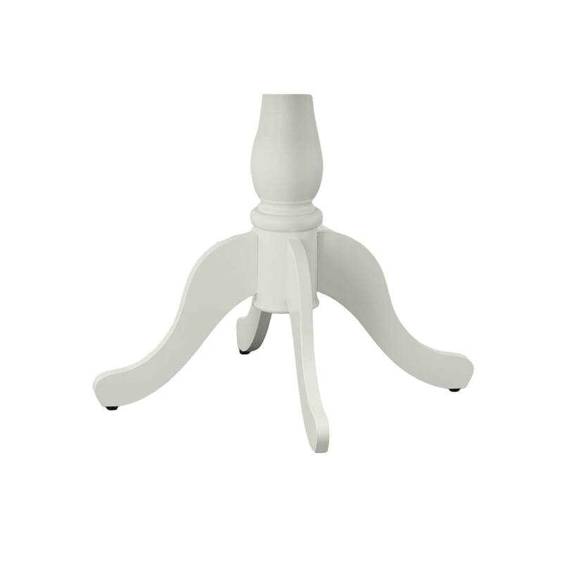 Solid Round Top Pedestal Dining Table - 42" - White
