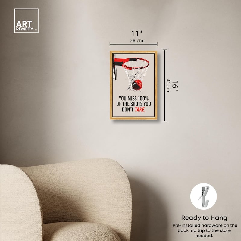 The Shots You Take Hoop Canvas by Art Remedy