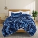 preview thumbnail 50 of 53, Dual-Side Fluffy Soft Comforter Set, Winter Plush Fuzzy Bedding Set Rabbit Navy - King