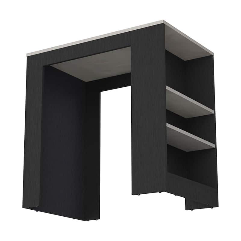 Kitchen Island Doyle, Three Side Shelves