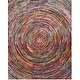 preview thumbnail 5 of 13, SAFAVIEH Handmade Nantucket Ilvi Contemporary Cotton Rug 10' x 14' - Multi - Rectangle