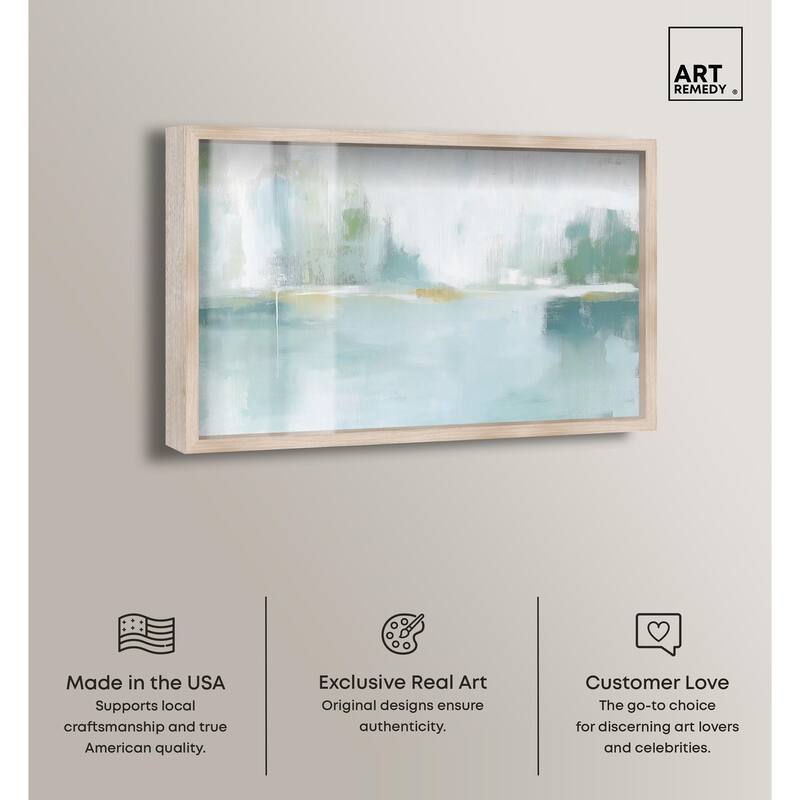 Mirrored Aqua Dream I Shadowbox by Art Remedy