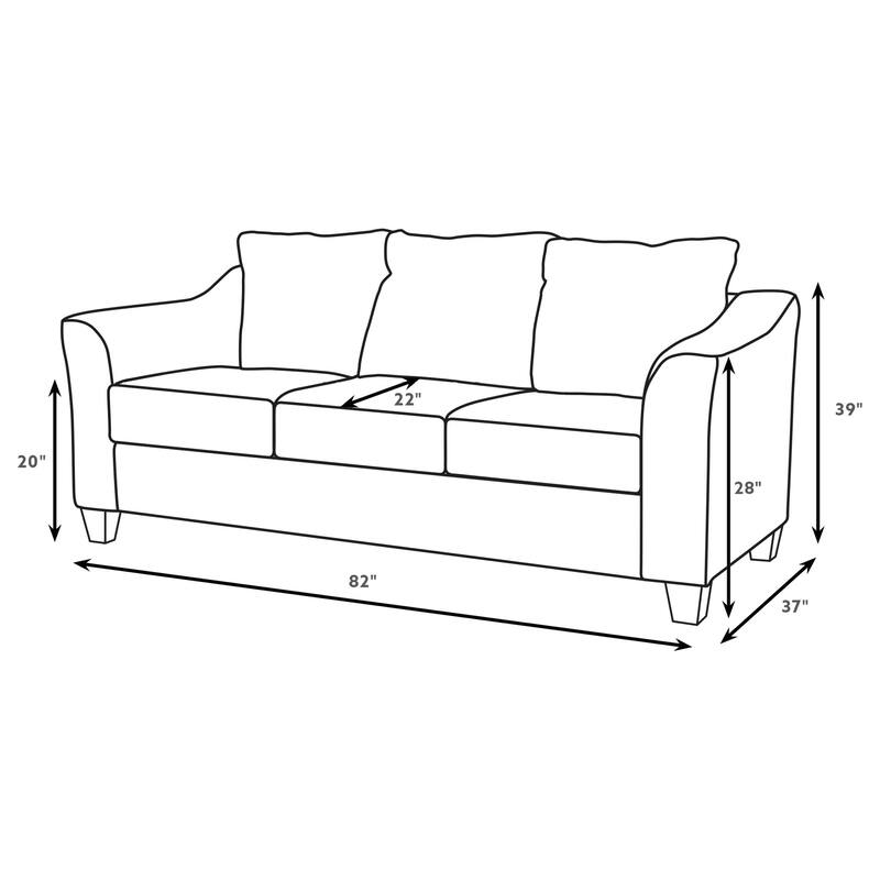 Salizar Upholstered Flared Arm Sofa Set