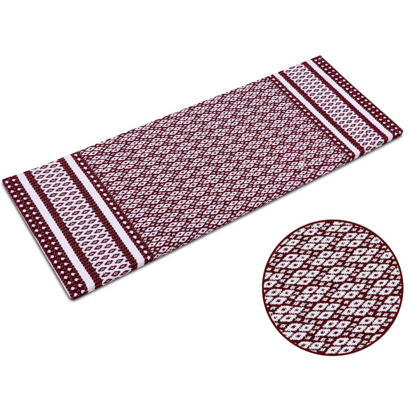 Woven Cotton Anti-Fatigue Anti-Skid Cushioned Mats - Versatile Comfort for Kitchen, Doormat, and Bathroom