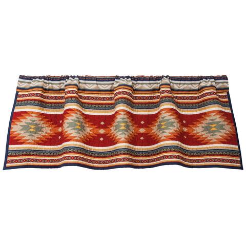 Paseo Road by HiEnd Accents Del Sol Aztec Design Window Valance, 18"x56"