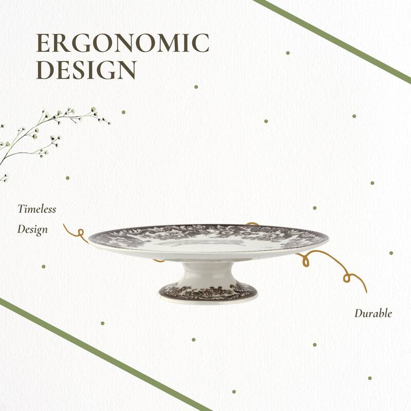 Spode Delamere Footed Cake Plate - 10.5 Inch