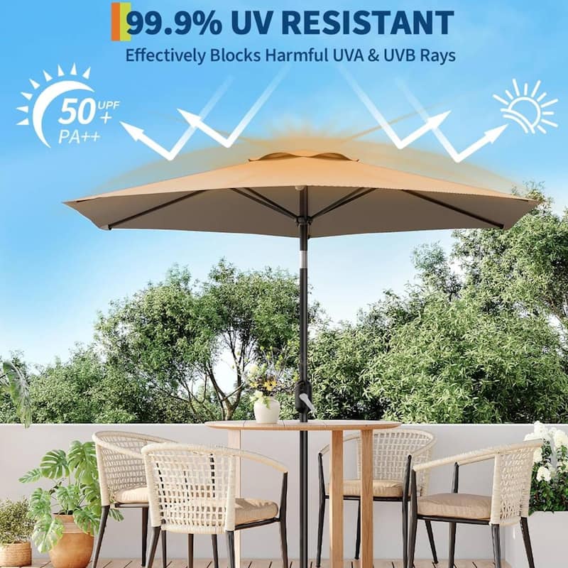 9FT UV Protection Patio Table Umbrella Outdoor for Garden, Pool, Deck, Backyard