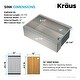 preview thumbnail 10 of 52, KRAUS Kore Stainless Steel Farmhouse Kitchen Sink with Accessories