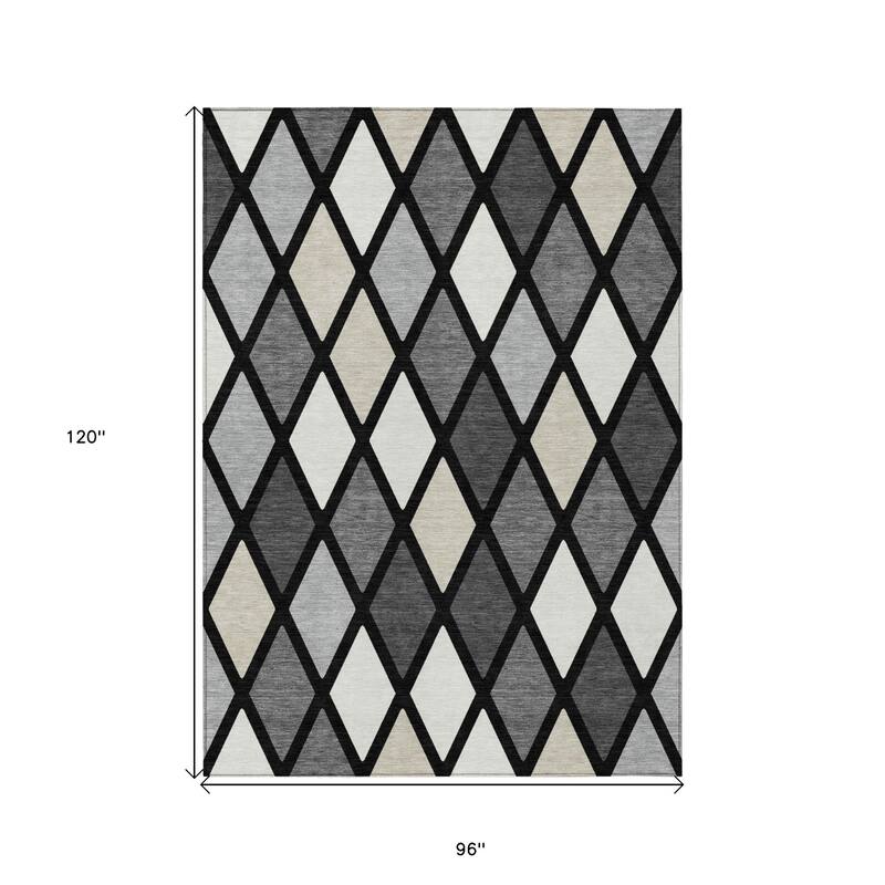 HomeRoots Geometric Transitional Rectangle Outdoor Rug
