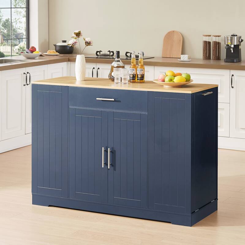 Kitchen Storage Islands with Drawers and Trash Can Storage for Kitchen & Dining