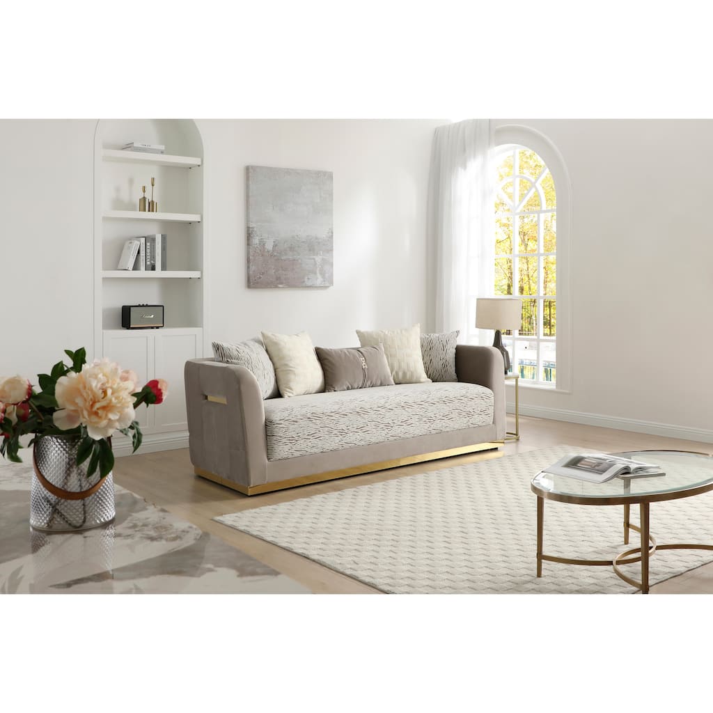 Glory Furniture Oberon Chenille Sofa with Dependable Functionality