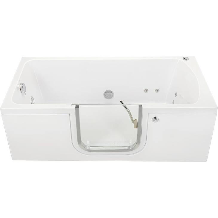 Ella Laydown 32x72 Soaking Walk in Bathtub - Left Door - Hydro Massage
