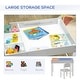 preview thumbnail 5 of 7, Qaba Kids Building Block Table with Storage, Kids Activity Table and Chair Set