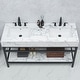 preview thumbnail 108 of 150, Ecija Bath Vanity, Metal Support with Composite Stone Top, no Mirror