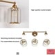 preview thumbnail 7 of 10, Modern Glam Crystal 3-Light Gold Bathroom Vanity Lights Dimmable Plating Brass Wall Sconce