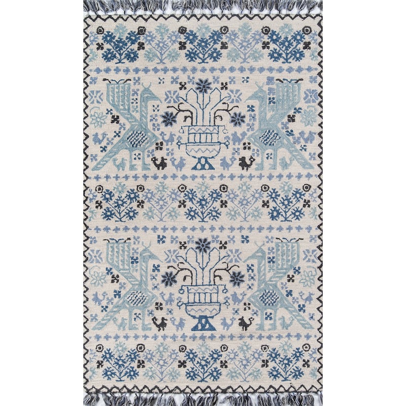 Momeni Tahoe Hand-tufted Wool Blue Area Rug - 9' x 12' - Blue - Runner/Rectangle