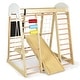 Costway Indoor Playground Climbing Gym Kids Wooden 8 In 1 Climber - See 