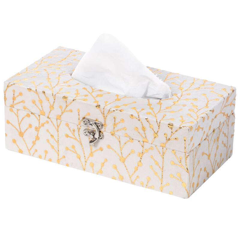 Velvet Modern Paper Facial Tissue Box Holder