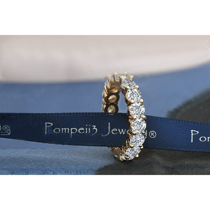 4 Carat Diamond Eternity Ring Yellow Gold