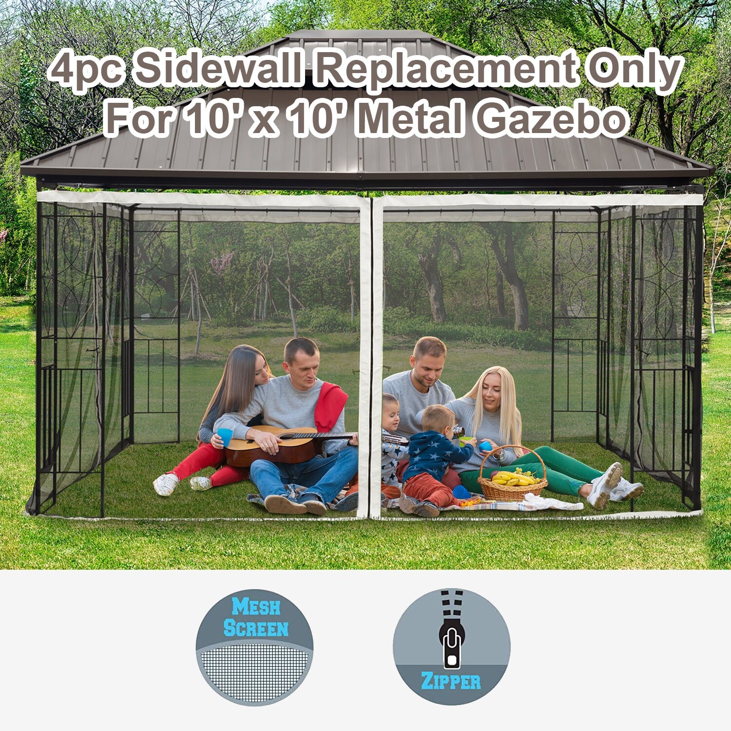 Gazebo netting replacement top 10x10