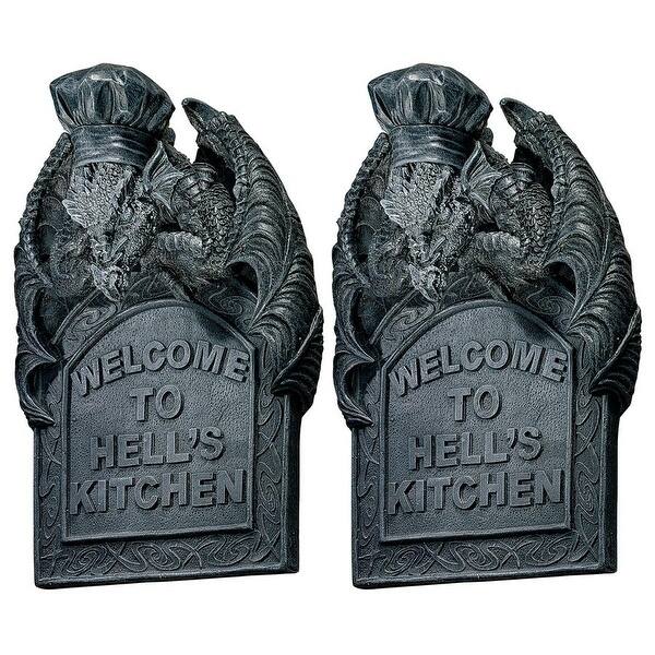 Design Toscano Hell S Kitchen Sculptural Dragon Wall Plaque Set Of Two Overstock