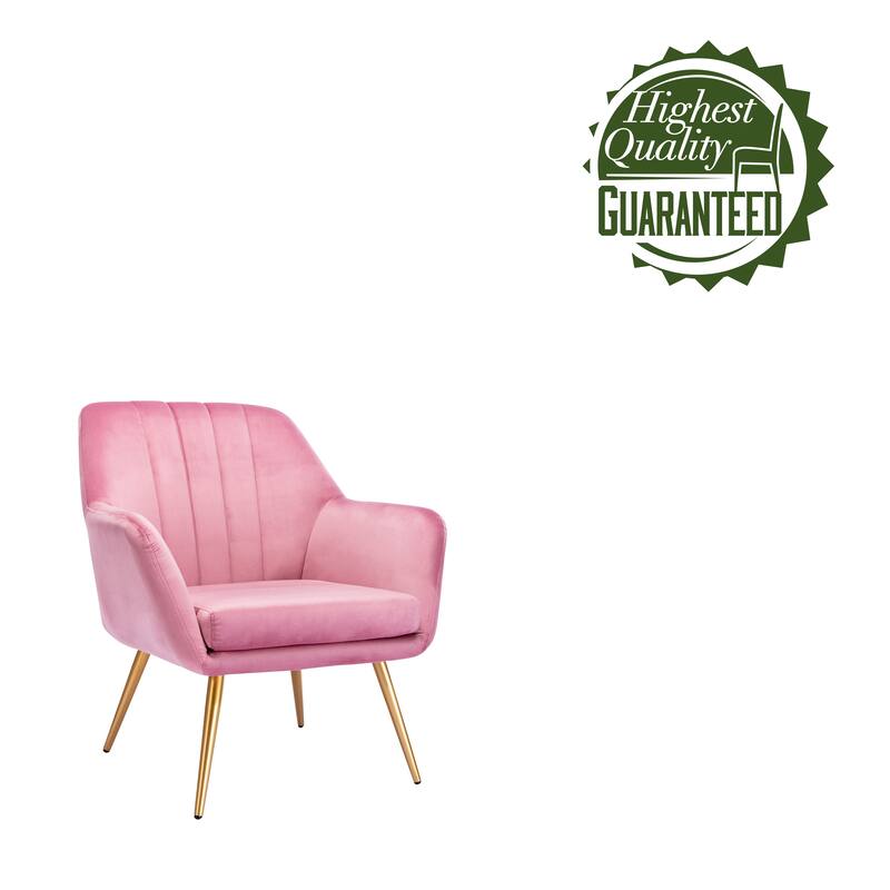 Porthos Home Hania Dining Chair, Velvet Upholstery, Gold Chrome Legs