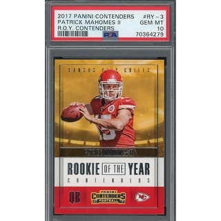 patrick mahomes rookie card graded 10 2017 GMA Gem Mint NFL Leaf Limited Edition SB MVP Patrick Mahomes Limited Edition Rookie