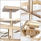 preview thumbnail 9 of 8, Modern Gold 3-Light Square Shape Semi Flush Mount Foyer Kitchen Ceiling Lights - 12.5" L x 12.5" W x 11.5" H