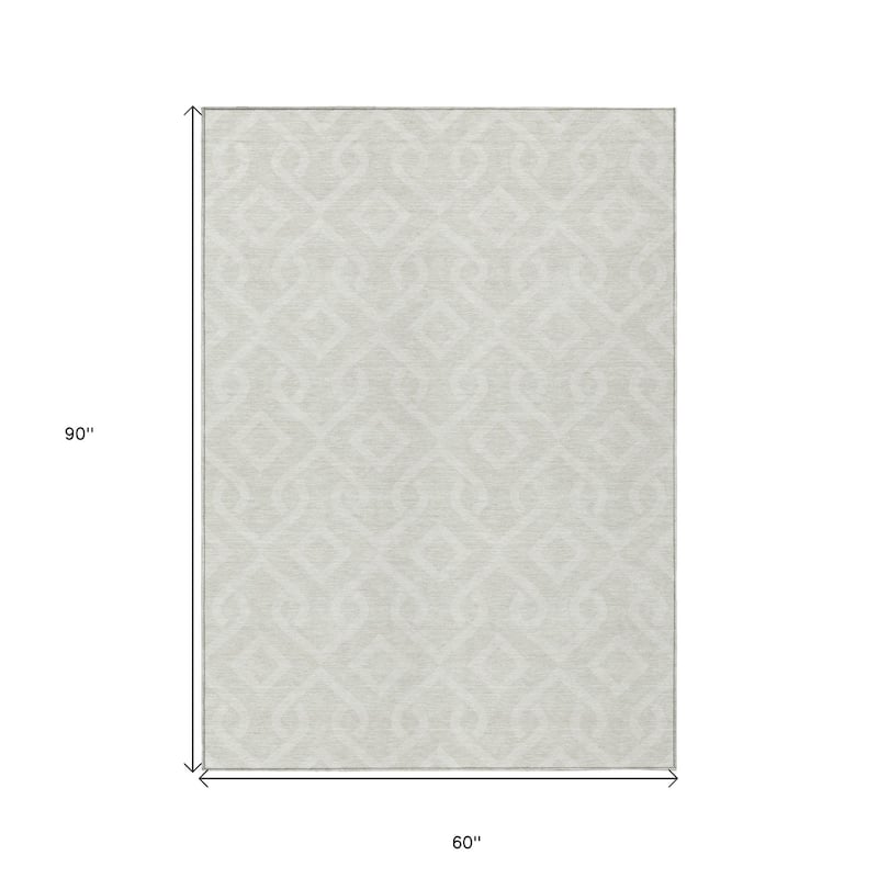 HomeRoots Geometric Transitional Rectangle Outdoor Rug