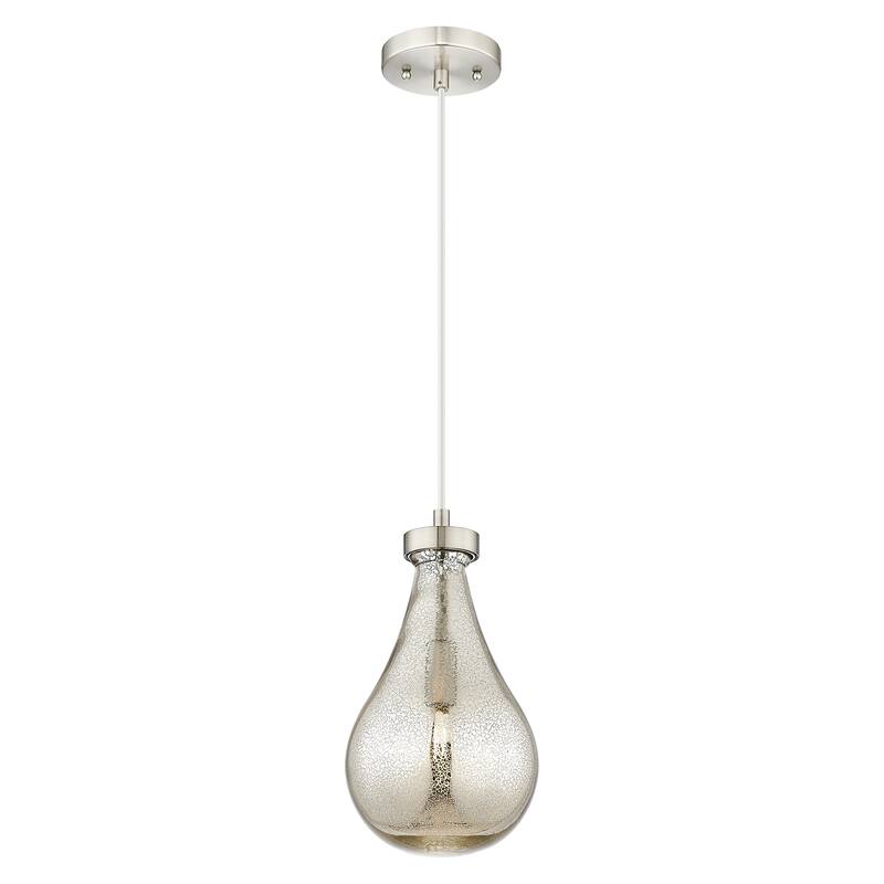 Innovations Lighting Downtown Urban - Owego - 1 Light 7" Cord Hung Pendant - Satin Nickel/Mercury Shade