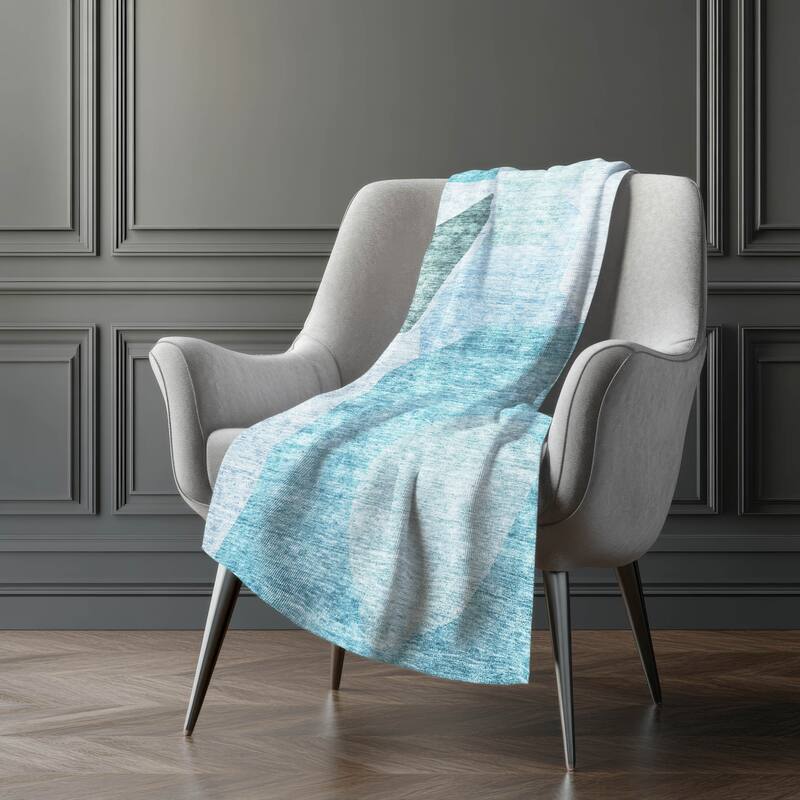 Premium Machine Washable Casual Contemporary Sherpa Throw Blanket