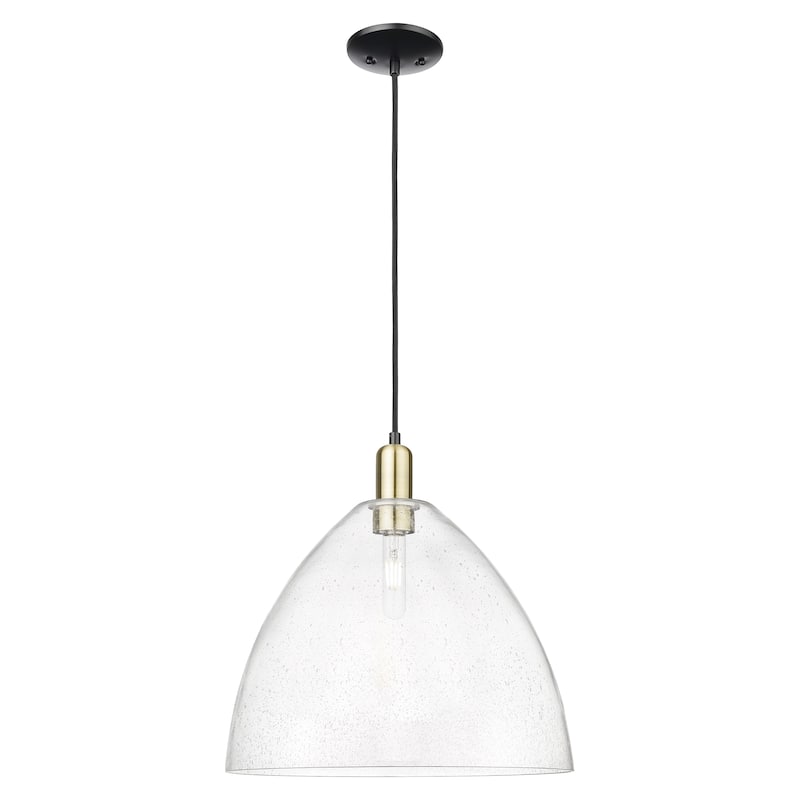 Innovations Lighting Endless Possibilities Arcadia - Bristol - 1 Light 16" Cord Hung Mini Pendant - Black Antique Brass/Seedy