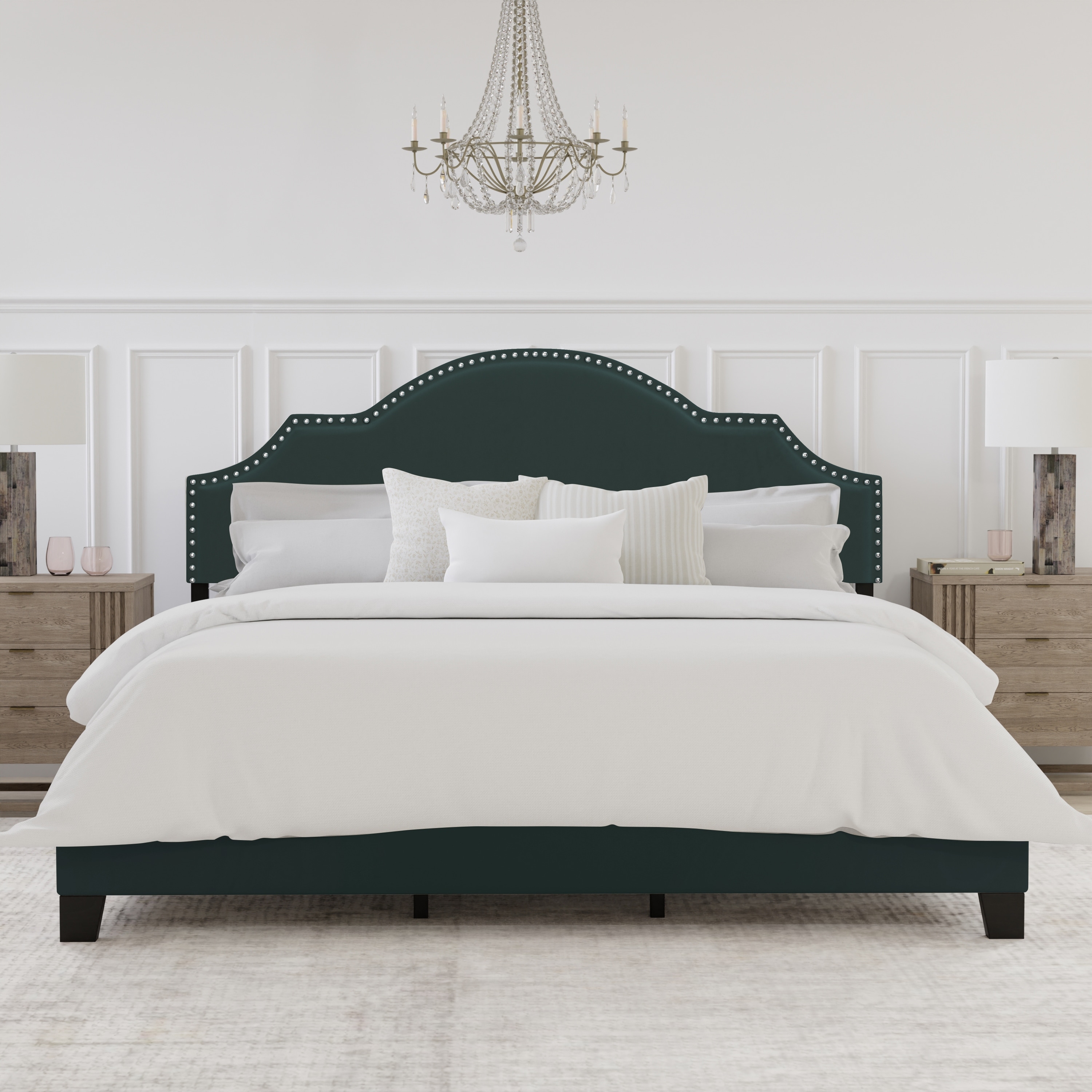 Hillsdale Cynthia Wood Upholstered Bed