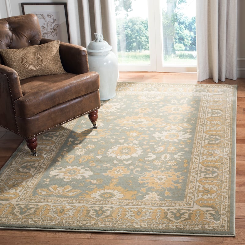 SAFAVIEH Heirloom Tamra Traditional Oriental Rug - 5'3" x 7'6" - Blue/Gold