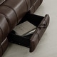 preview thumbnail 28 of 82, Spruce & Spring Genuine Leather Power Reclining Sofa with Optional Console & Flip-Down Table