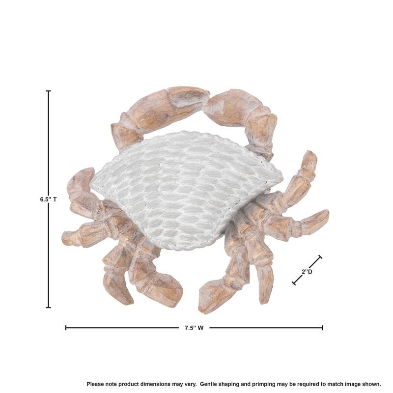 Resin 'Fabric Weave' Crab 8" - 7.48