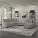 preview thumbnail 1 of 39, Stockton 127W U Shaped Couch with Reversible Chaise by Bush Furniture Beige Herringbone