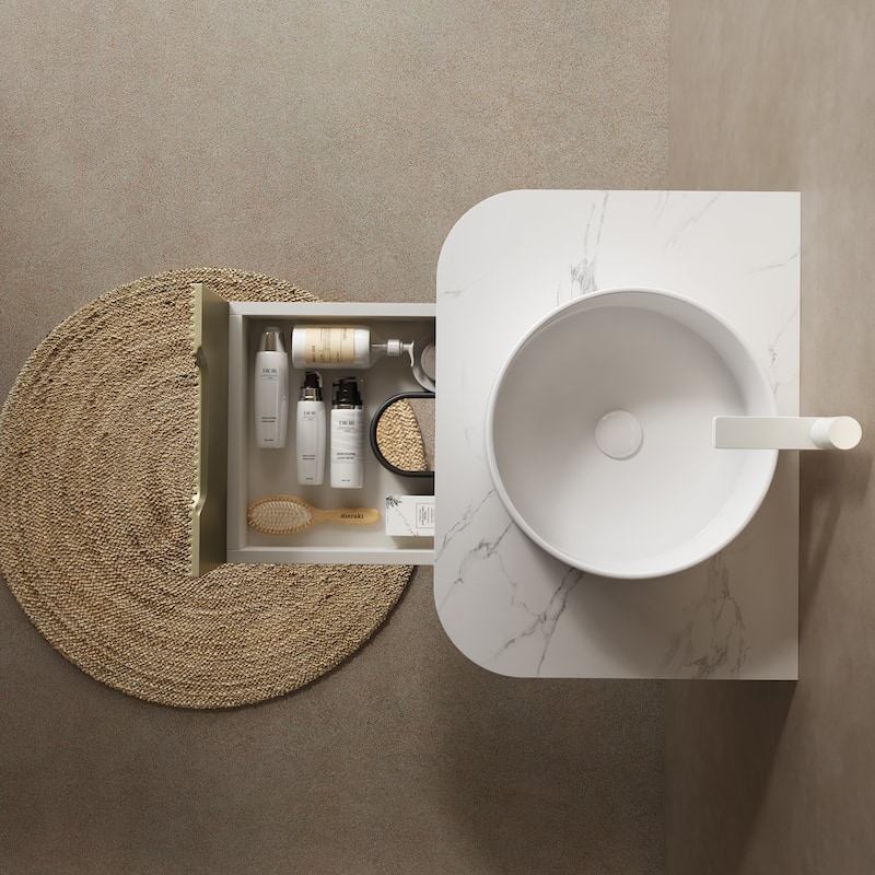 Modland Wall Mounted 24/30/36inch Bathroom Vanity Vessel Sink Combo Cabinet Vanity Set, Floating Vanity ror Bathroom