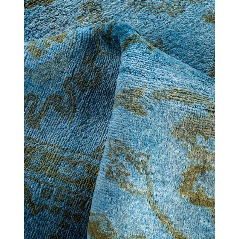 Vibrance One-of-a-Kind Hand-Knotted Area Rug - Blue, 4' 7" x 6' 5" - 4' 7" x 6' 5"