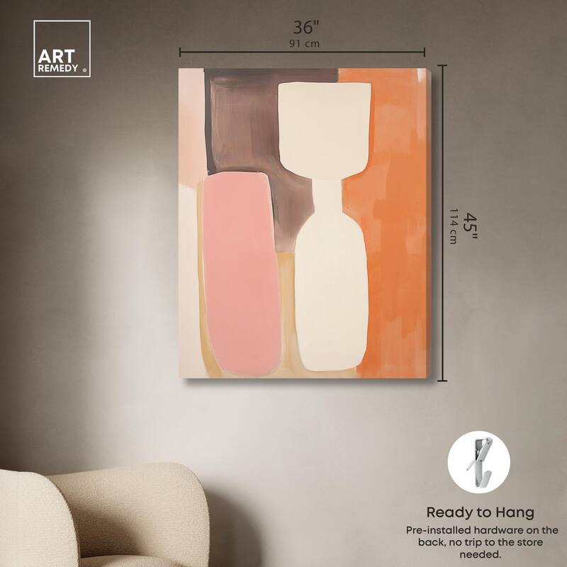 Peach Echoes I Canvas by Art Remedy, Gallery Wrapped