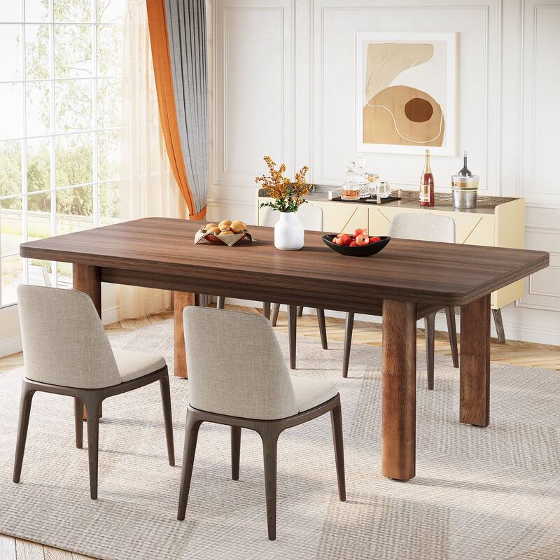 63" Large Office Computer Desk, Executive Desk with Solid Wood Legs