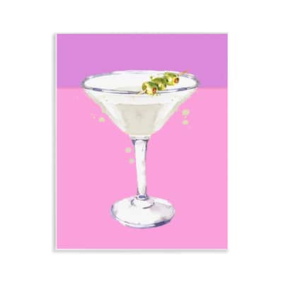 Stupell Bright Olive Martini Wall Plaque Art Design By Susan Jill
