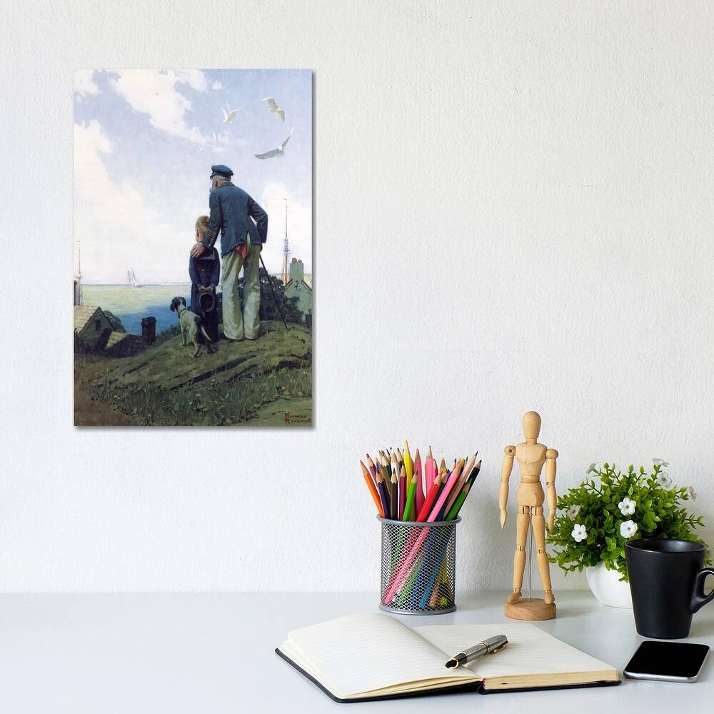 iCanvas "The Stay at Homes" by Norman Rockwell Canvas Print