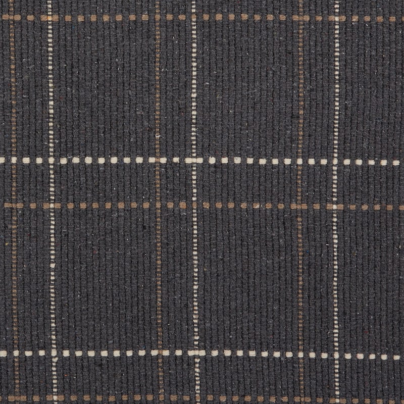 DII French Blue Variegated Plaid Recycled Yarn Rug (Set of 2) - Big