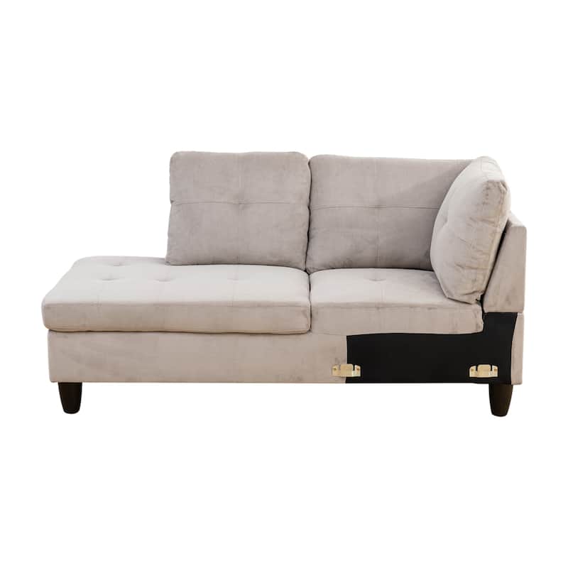 KISRAIS 97" Wide 3-Piece Upholstered Sectional Sofa Set for Small Spaces