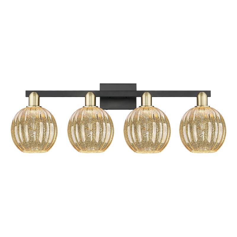 Innovations Lighting Downtown Urban - Preston - 4 Light 36" Globe Shade Bath Vanity Light