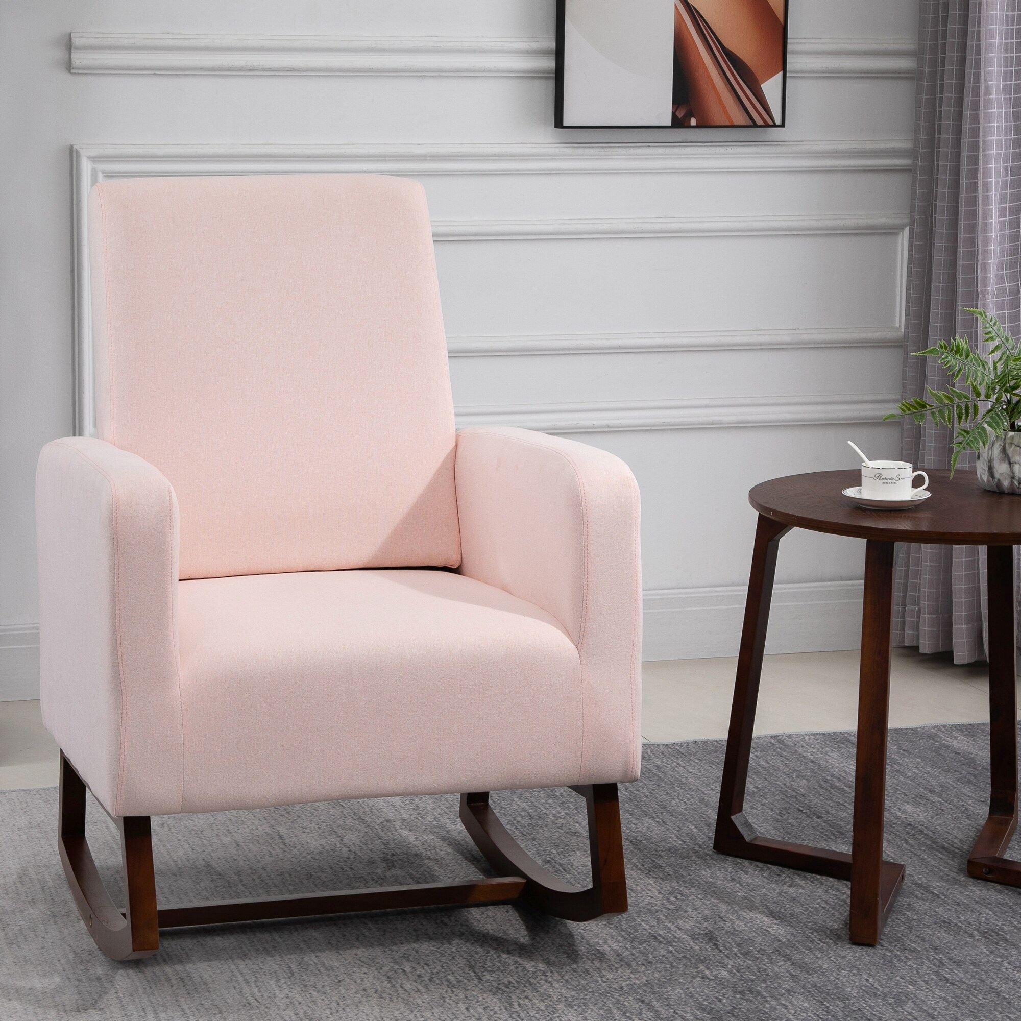 Homcom modern fabric rocking chair sales