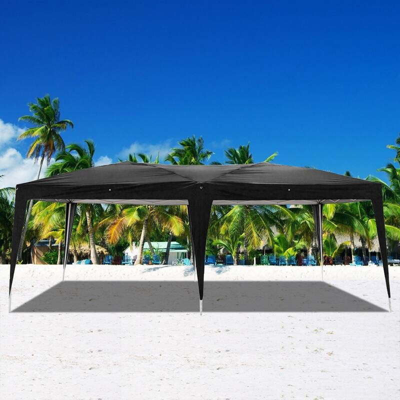 Outdoor 3 x 6m Four Windows Practical Waterproof Folding Tent Blue